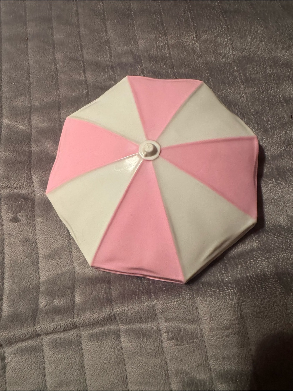 A vintage Arco Barbie umbrella replacement piece pink and white 1984